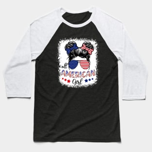 All American Girls 4th of July Daughter USA Baseball T-Shirt